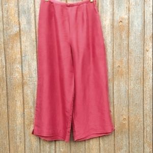 Red silk pants Field Manor size 10